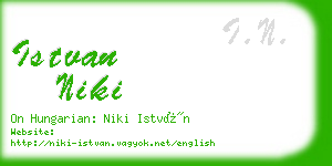 istvan niki business card